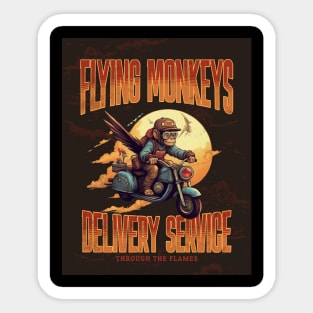 Flying Monkey Delivery Service Sticker